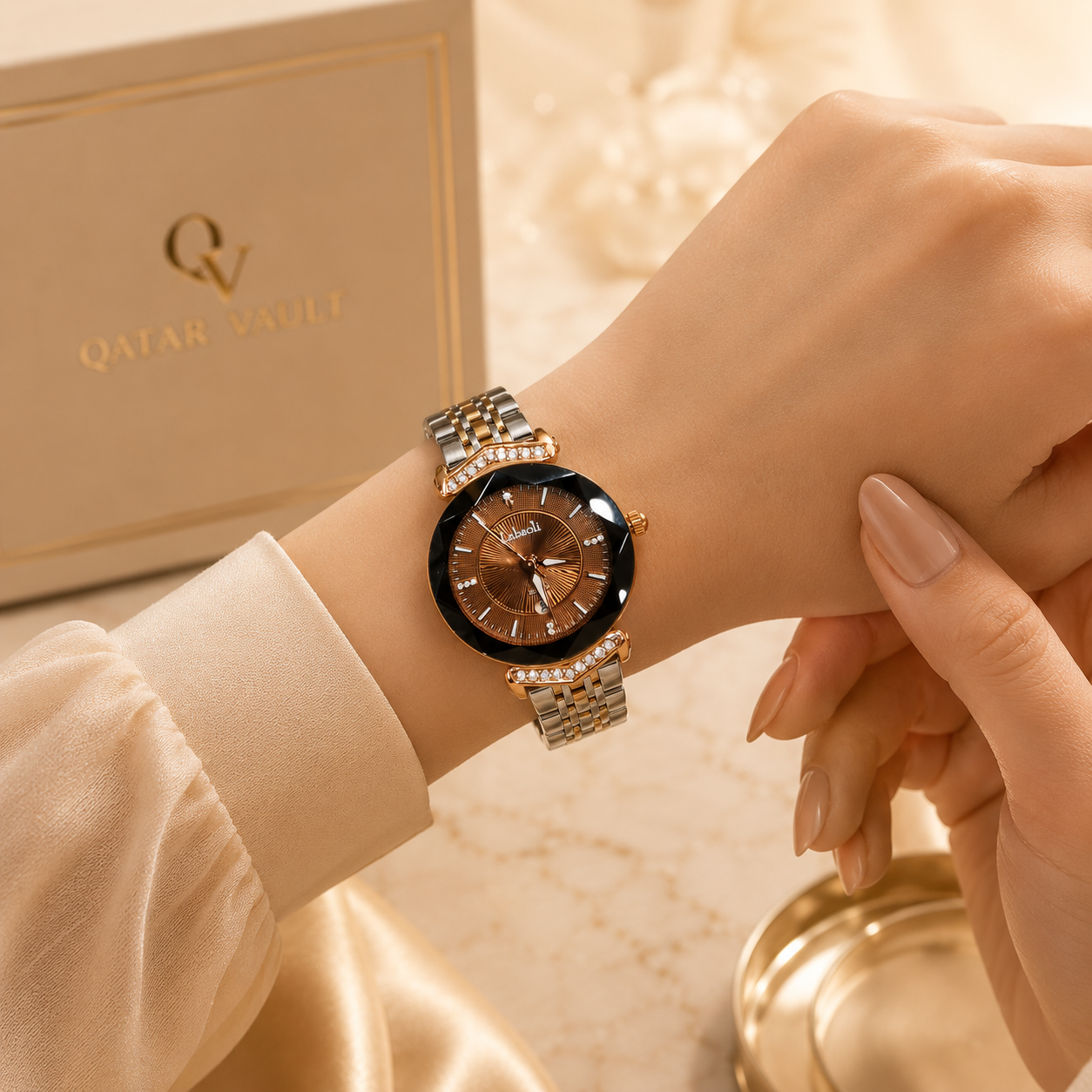 Crystal Blue Dial Women's Luxury Watch