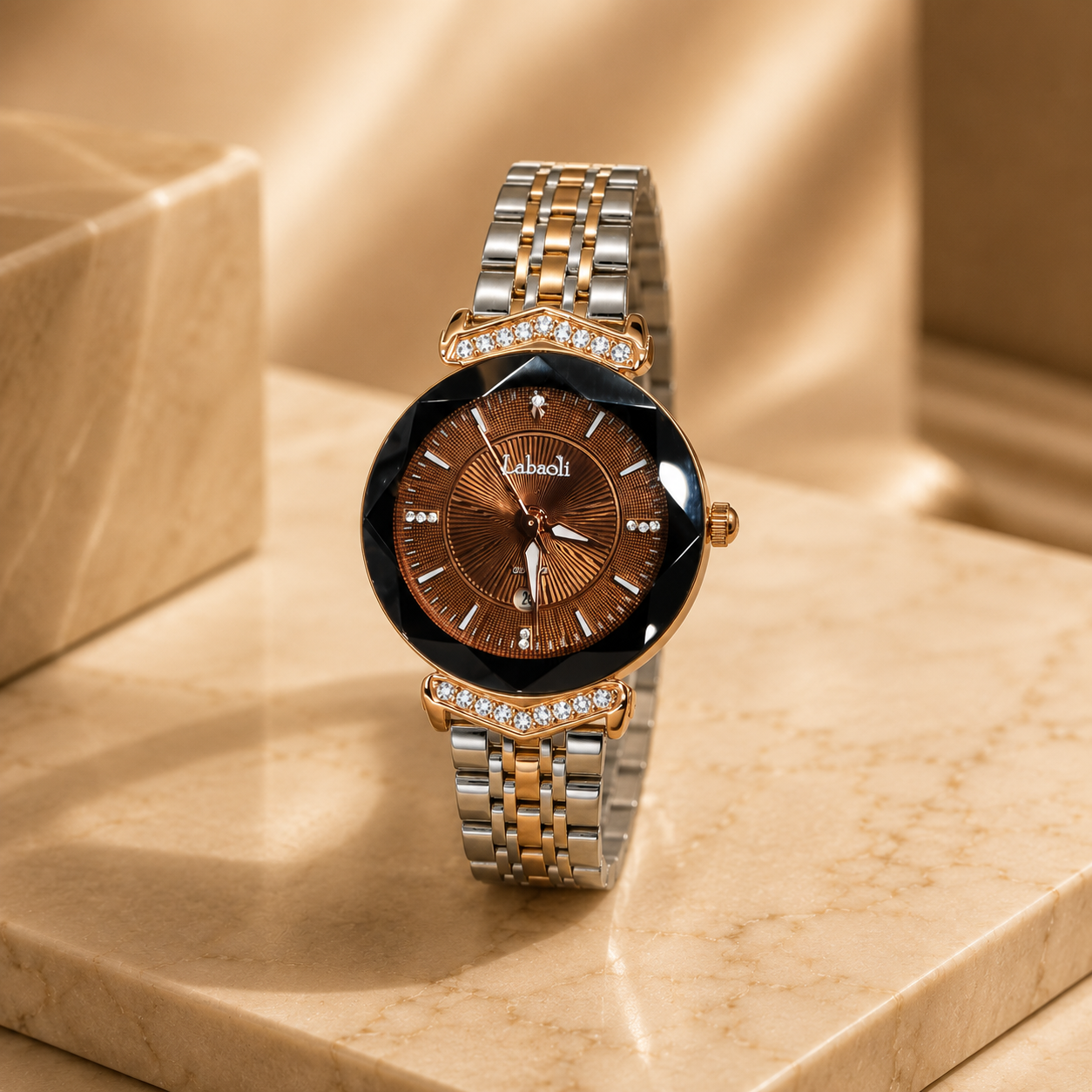 Crystal Blue Dial Women's Luxury Watch