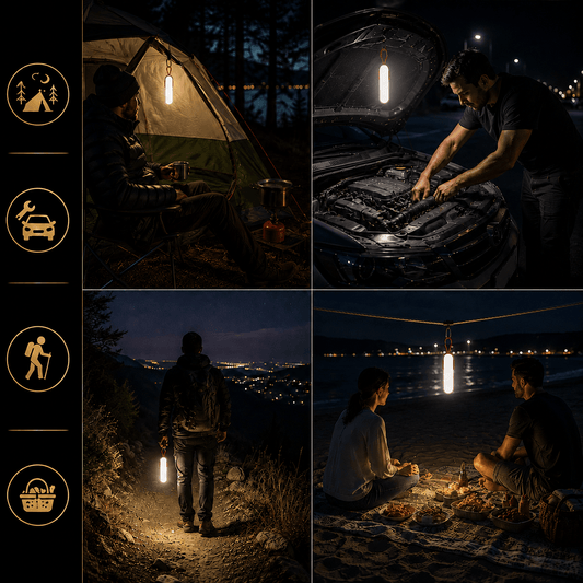 Portable LED Light with Power Bank